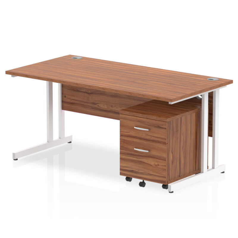 Pace 1600mm Cantilever Straight Desk With Mobile Pedestal - Image 19
