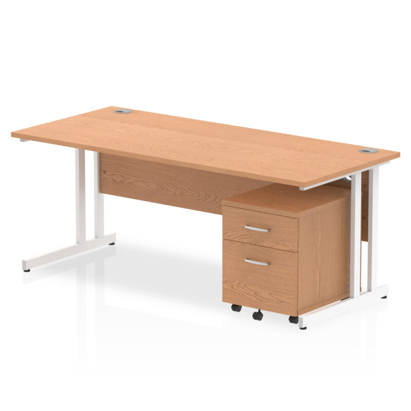 Pace 1800mm Cantilever Straight Desk With Mobile Pedestal - Image 15
