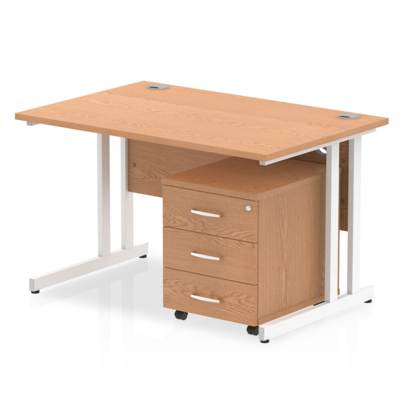 Pace 1200mm Cantilever Straight Desk With Mobile Pedestal - Image 16