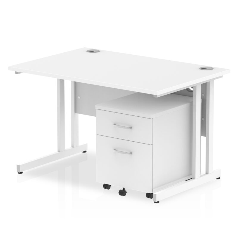 Pace 1200mm Cantilever Straight Desk With Mobile Pedestal - Image 23