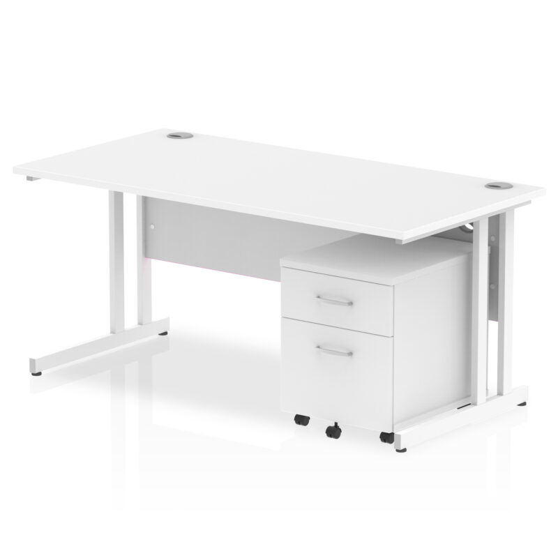 Pace 1600mm Cantilever Straight Desk With Mobile Pedestal - Image 23