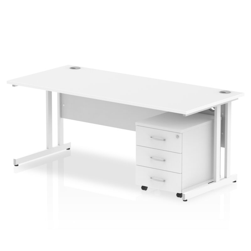 Pace 1800mm Cantilever Straight Desk With Mobile Pedestal - Image 24