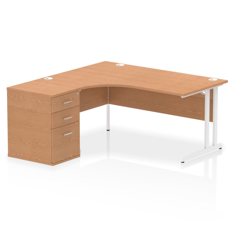 Pace 1600mm Cantilever Left Crescent Desk Workstation - Image 21