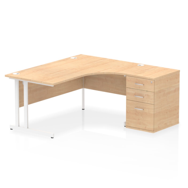 Pace 1600mm Cantilever Right Crescent Desk Workstation - Image 15