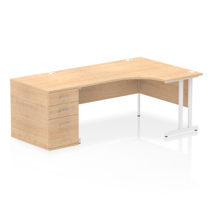 Pace 1600mm Cantilever Right Crescent Desk Workstation - Image 18