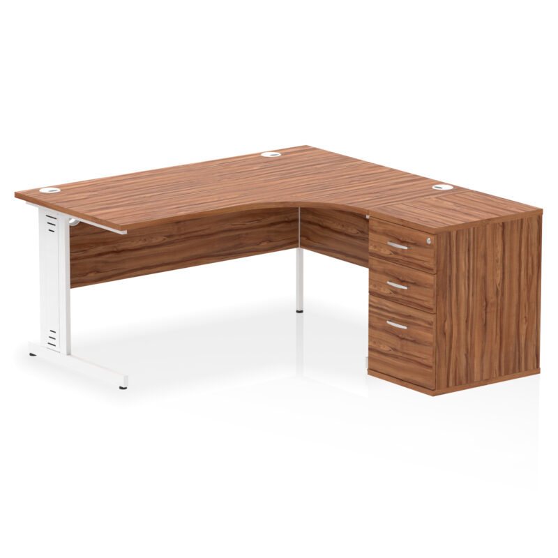 Pace 1600mm Cable Managed Right Crescent Desk Workstation - Image 27