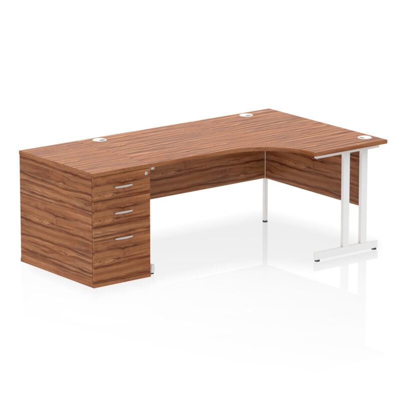 Pace 1600mm Cantilever Right Crescent Desk Workstation - Image 30
