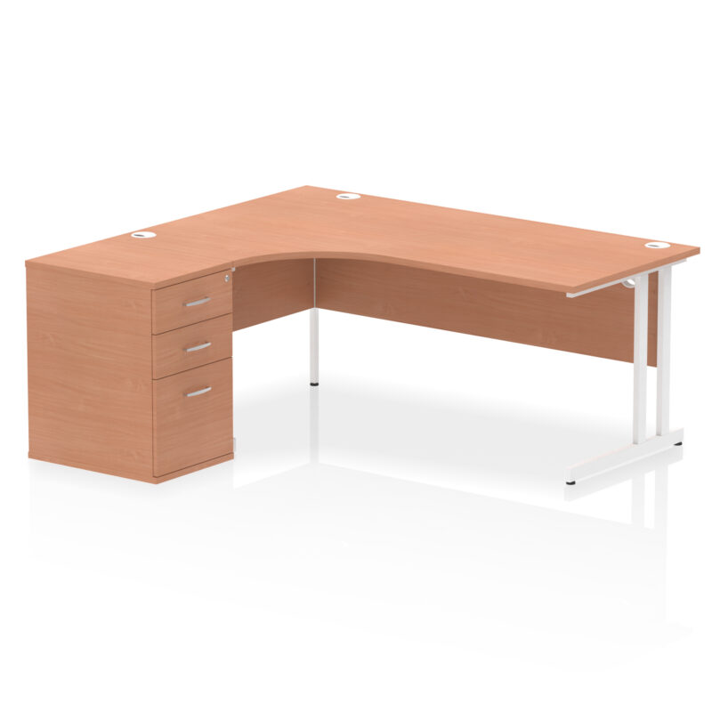 Pace 1800mm Cantilever Left Crescent Desk Workstation - Image 3