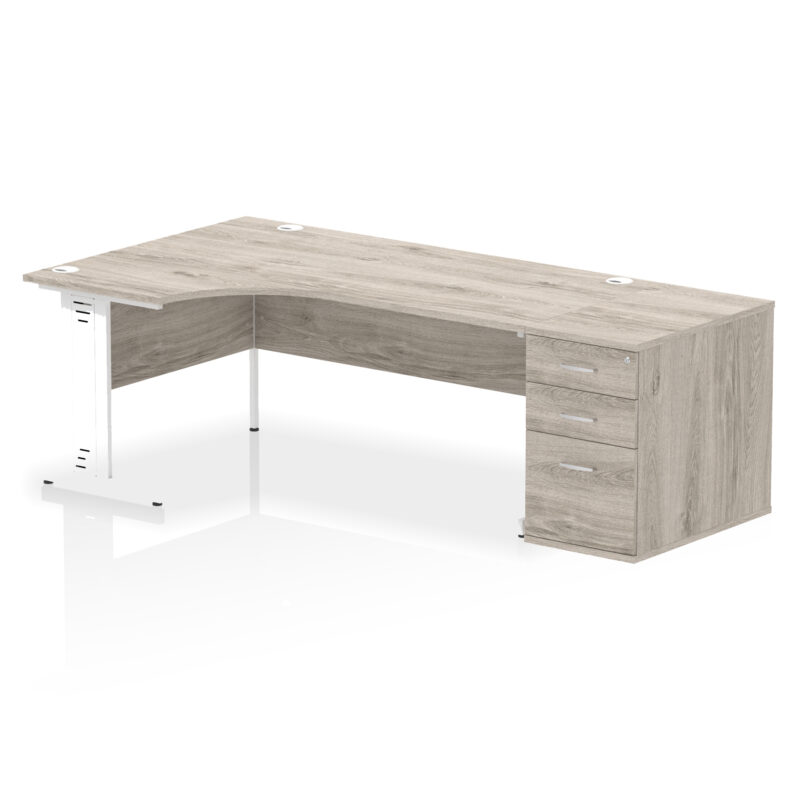 Pace 1800mm Cable Managed Left Crescent Desk Workstation - Image 12