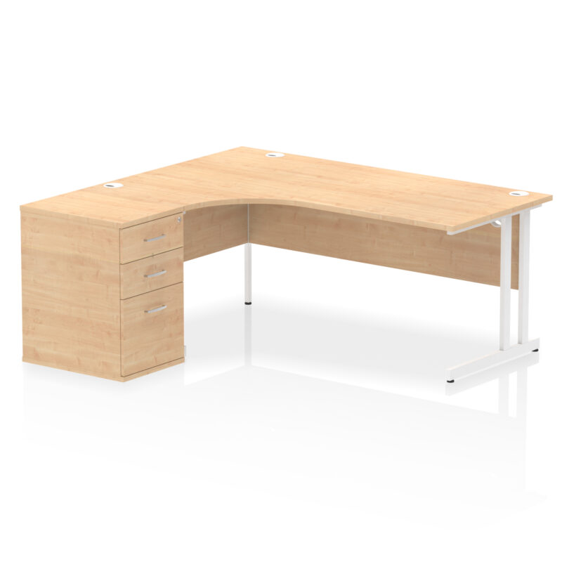 Pace 1800mm Cantilever Left Crescent Desk Workstation - Image 15