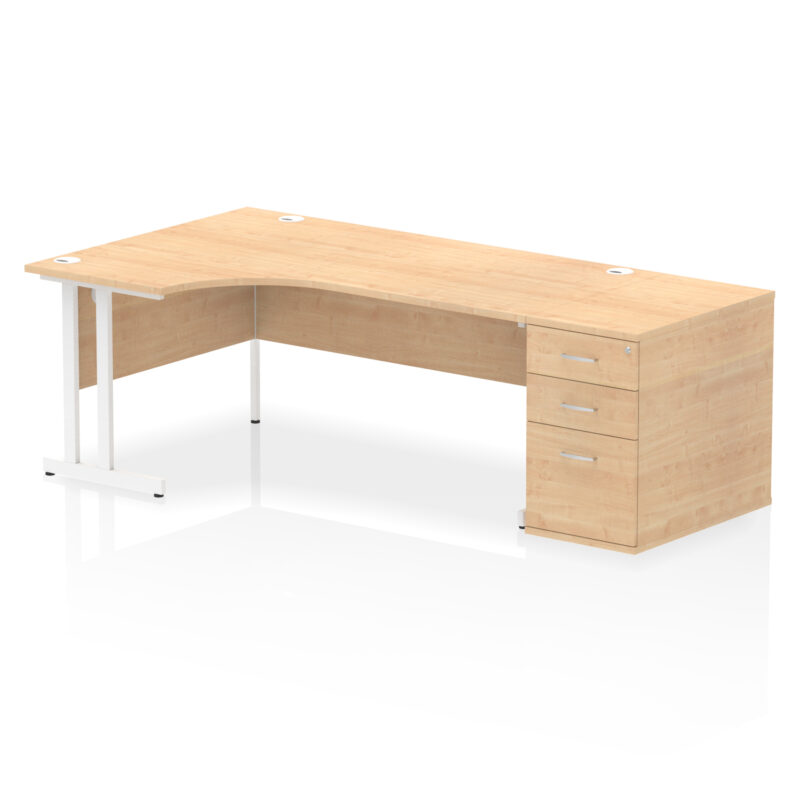 Pace 1800mm Cantilever Left Crescent Desk Workstation - Image 18