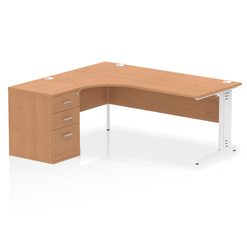 Pace 1800mm Cable Managed Left Crescent Desk Workstation - Image 21
