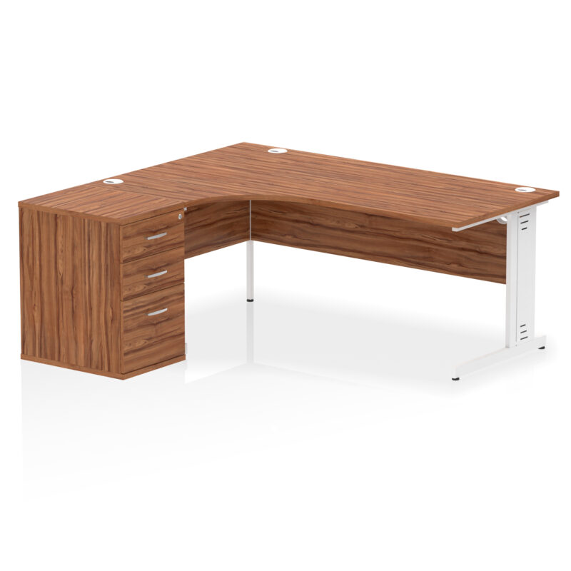 Pace 1800mm Cable Managed Left Crescent Desk Workstation - Image 27