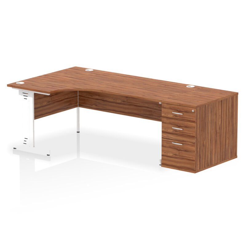 Pace 1800mm Cable Managed Left Crescent Desk Workstation - Image 30