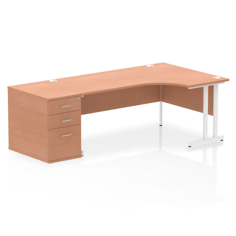 Pace 1800mm Cantilever Right Crescent Desk Workstation - Image 6