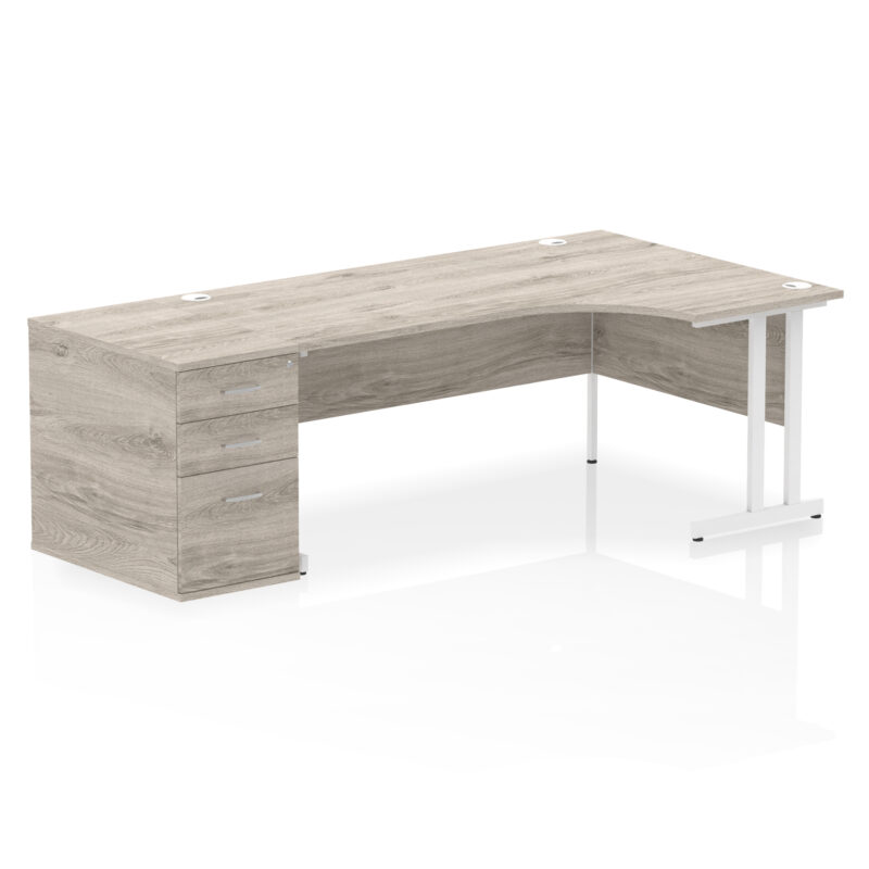 Pace 1800mm Cantilever Right Crescent Desk Workstation - Image 12