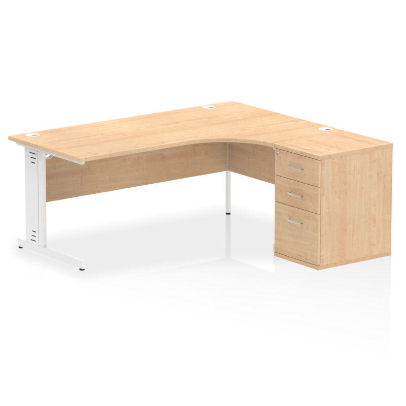 Pace 1800mm Cable Managed Right Crescent Desk Workstation - Image 15