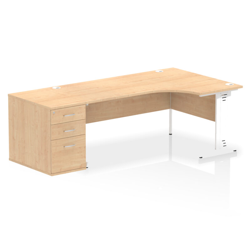 Pace 1800mm Cable Managed Right Crescent Desk Workstation - Image 18