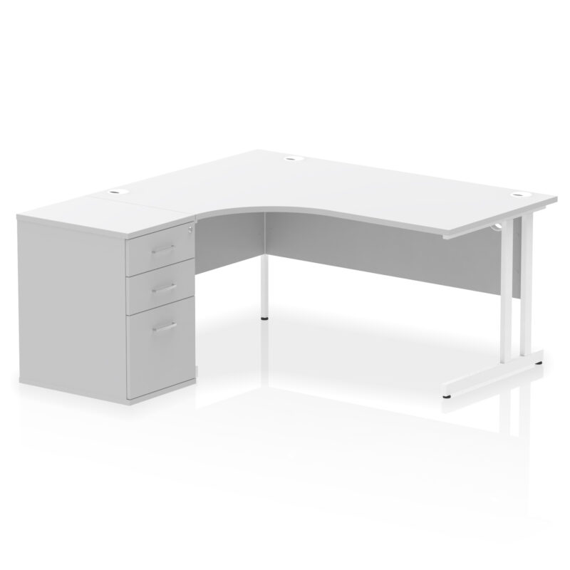 Pace 1600mm Cantilever Left Crescent Desk Workstation - Image 33