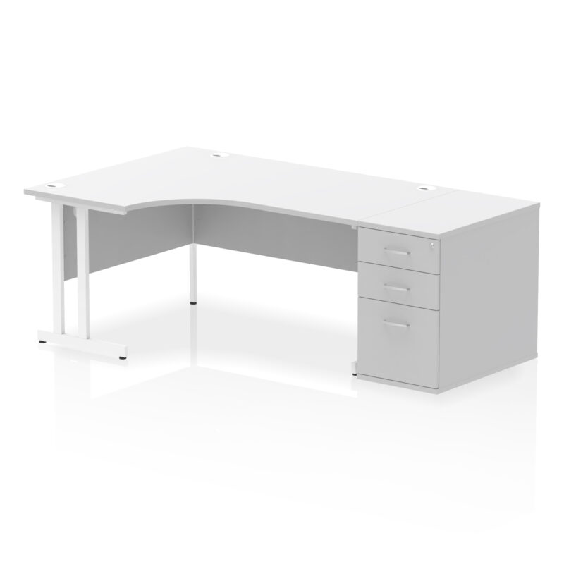 Pace 1600mm Cantilever Left Crescent Desk Workstation - Image 36