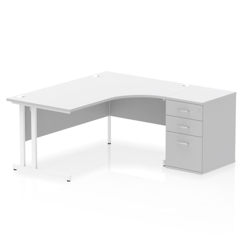 Pace 1600mm Cantilever Right Crescent Desk Workstation - Image 33