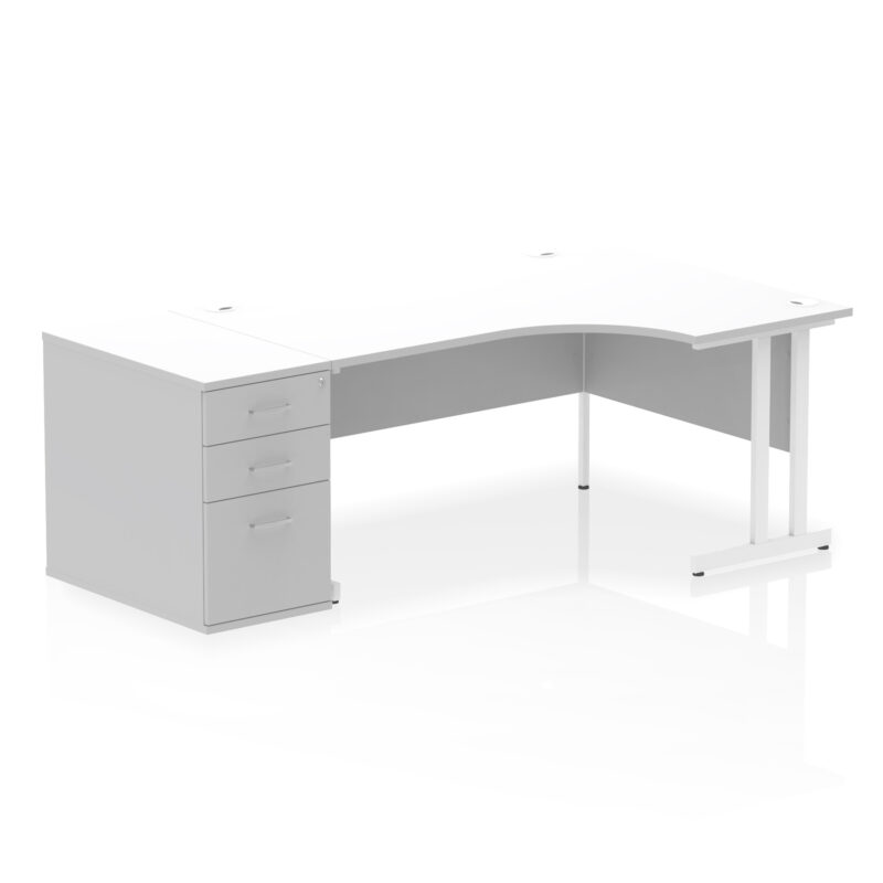Pace 1600mm Cantilever Right Crescent Desk Workstation - Image 36