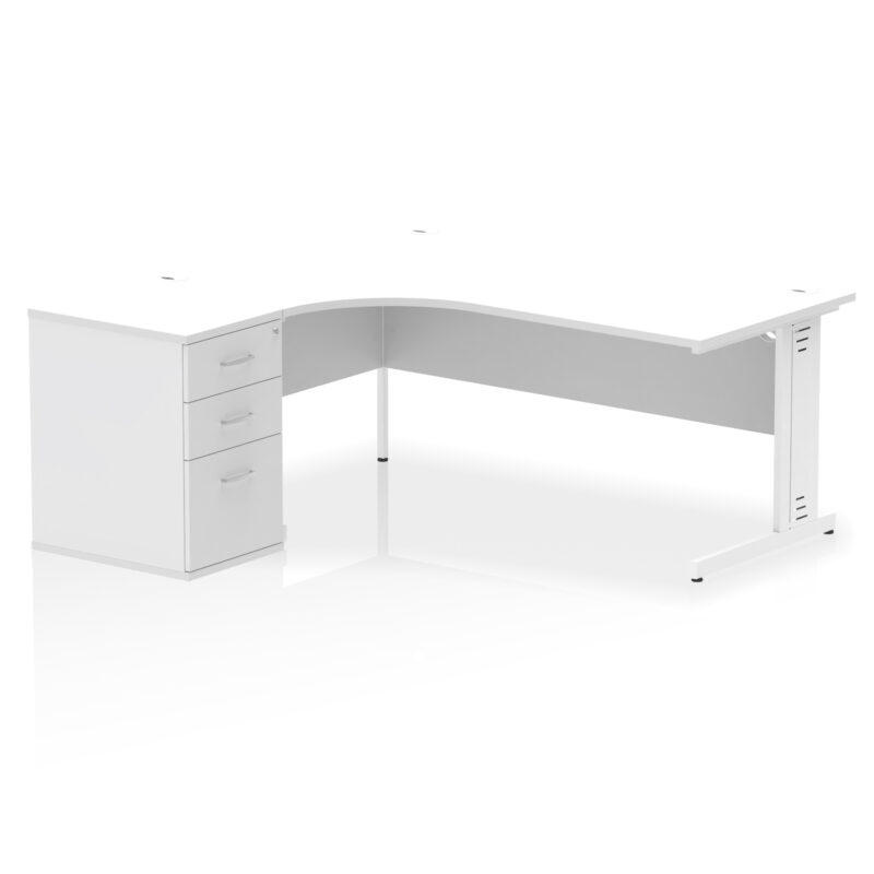 Pace 1800mm Cable Managed Left Crescent Desk Workstation - Image 33