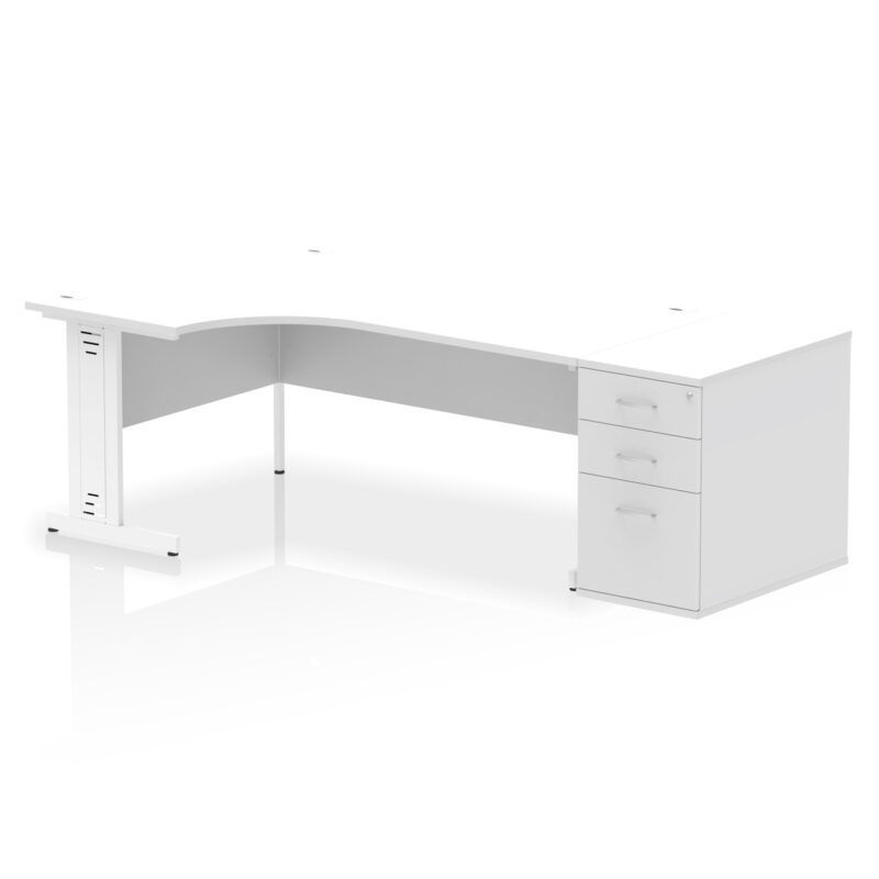 Pace 1800mm Cable Managed Left Crescent Desk Workstation - Image 36