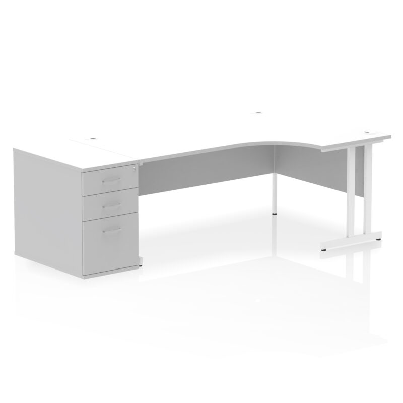 Pace 1800mm Cantilever Right Crescent Desk Workstation - Image 36