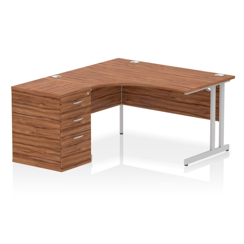 Pace 1400mm Cantilever Left Crescent Desk Workstation - Image 25
