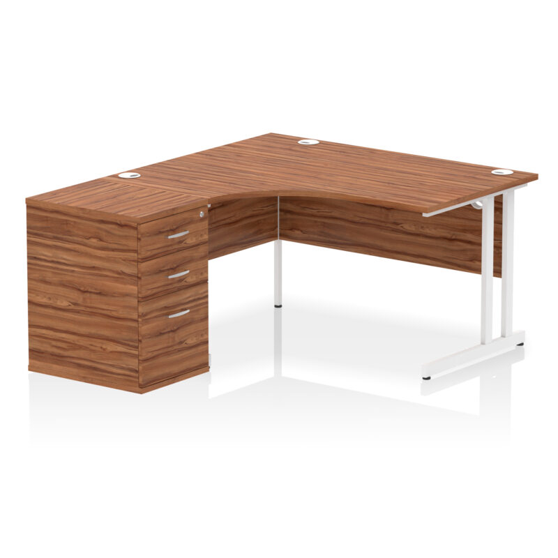 Pace 1400mm Cantilever Left Crescent Desk Workstation - Image 26