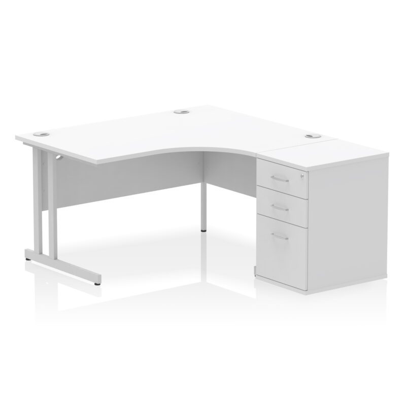 Pace 1400mm Cantilever Right Crescent Desk Workstation - Image 31