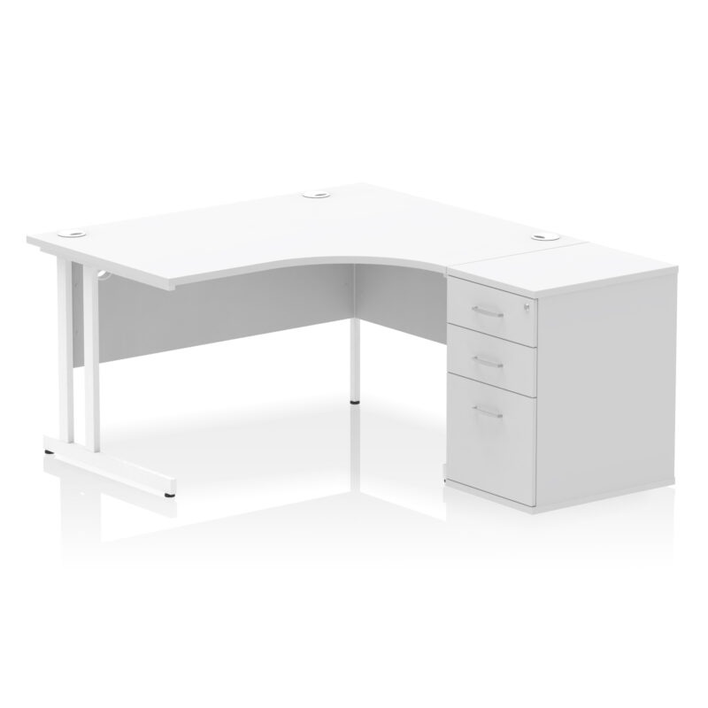 Pace 1400mm Cantilever Right Crescent Desk Workstation - Image 32