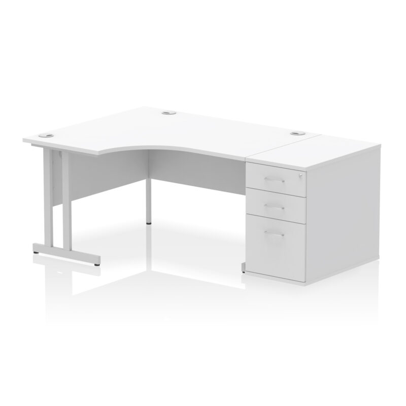 Pace 1400mm Cantilever Left Crescent Desk Workstation - Image 34