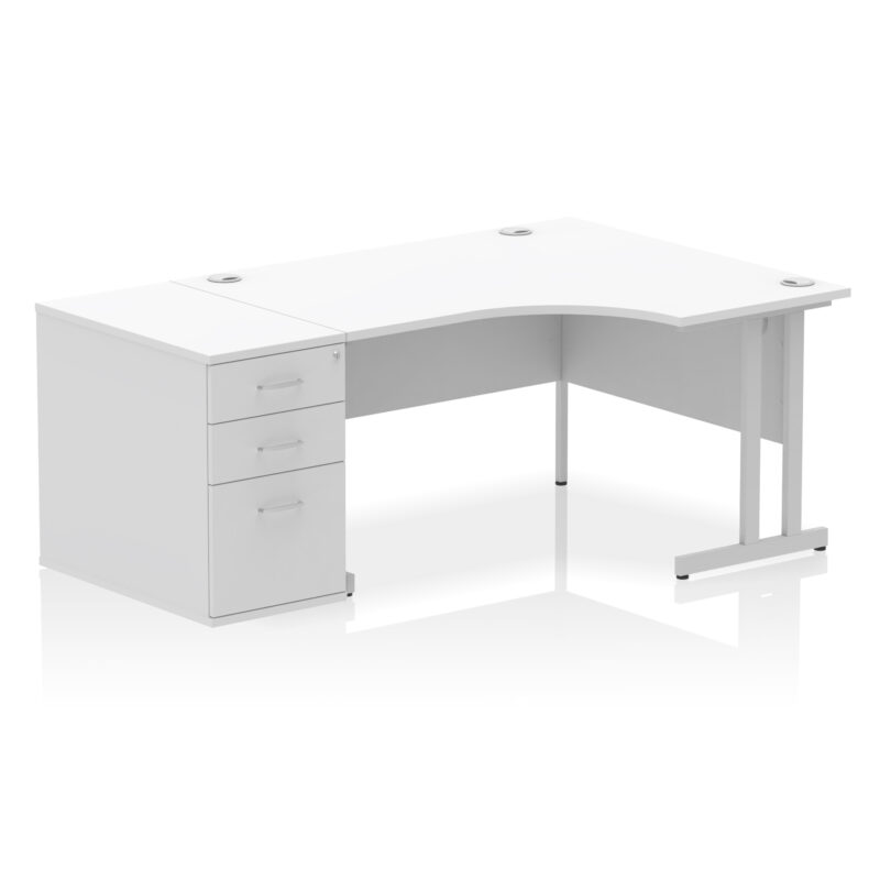 Pace 1400mm Cantilever Right Crescent Desk Workstation - Image 34