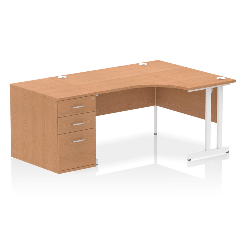 Pace 1400mm Cantilever Right Crescent Desk Workstation - Image 23