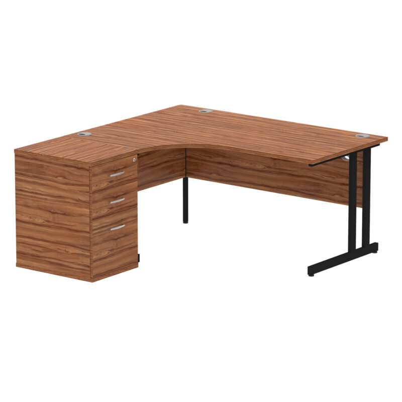 Pace 1600mm Cantilever Left Crescent Desk Workstation - Image 25