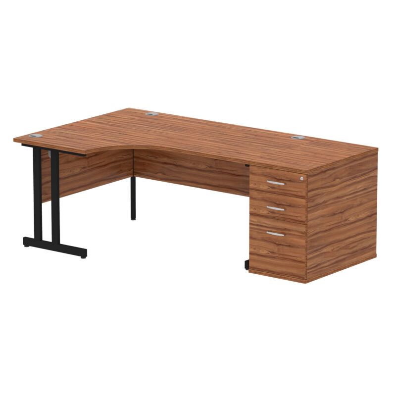 Pace 1600mm Cantilever Left Crescent Desk Workstation - Image 28