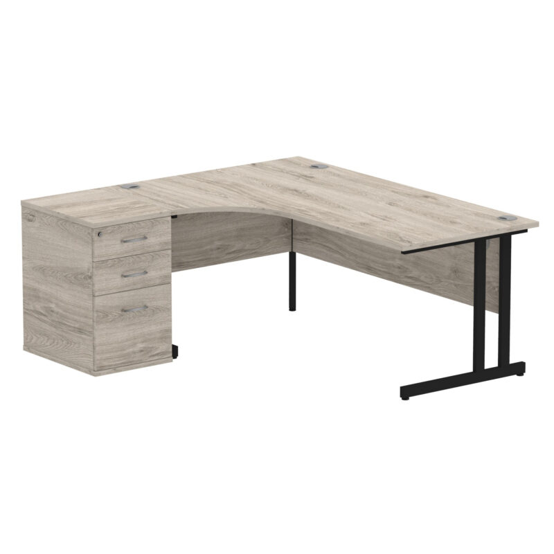 Pace 1800mm Cantilever Left Crescent Desk Workstation - Image 7