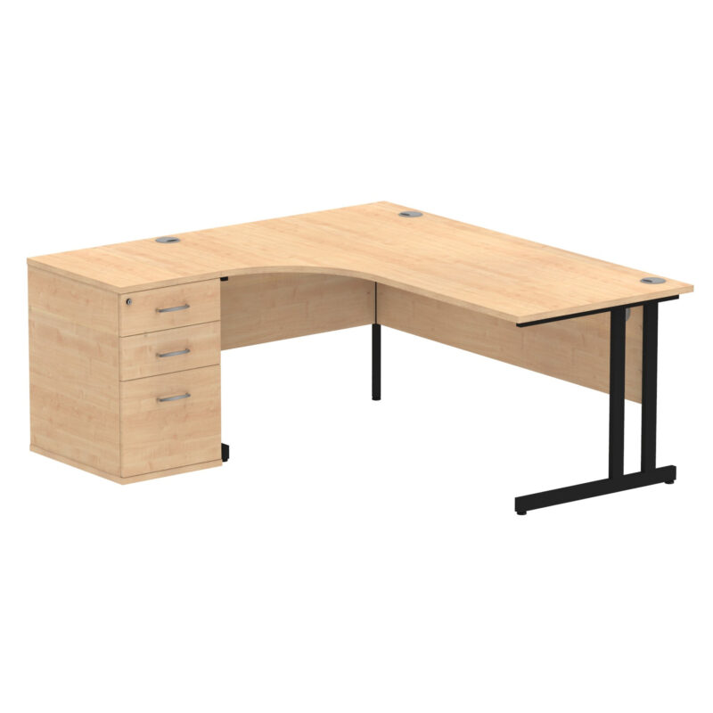Pace 1800mm Cantilever Left Crescent Desk Workstation - Image 13