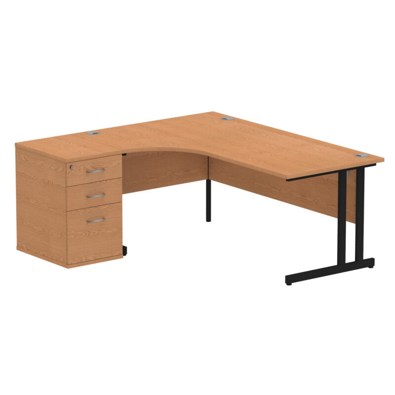 Pace 1800mm Cantilever Left Crescent Desk Workstation - Image 19