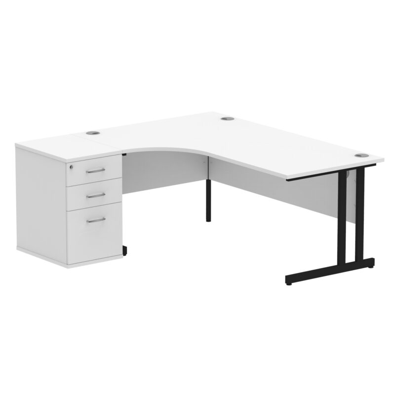 Pace 1800mm Cantilever Left Crescent Desk Workstation - Image 31