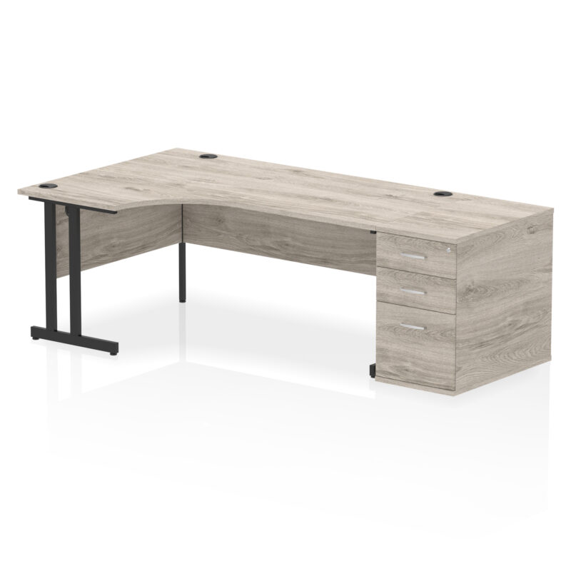 Pace 1800mm Cantilever Left Crescent Desk Workstation - Image 10