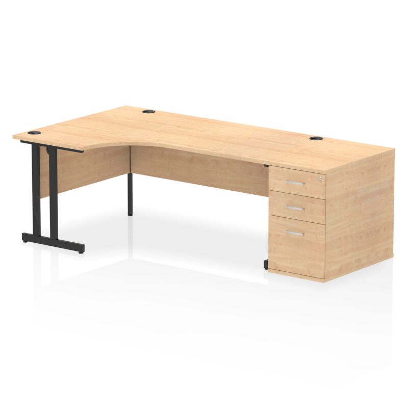 Pace 1800mm Cantilever Left Crescent Desk Workstation - Image 16