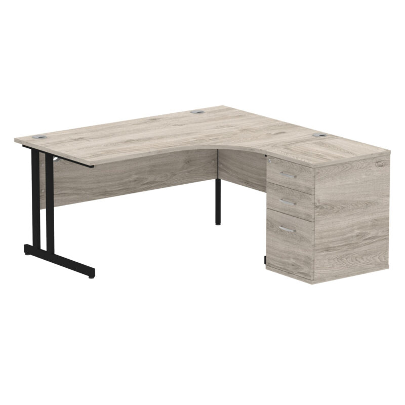 Pace 1600mm Cantilever Right Crescent Desk Workstation - Image 7