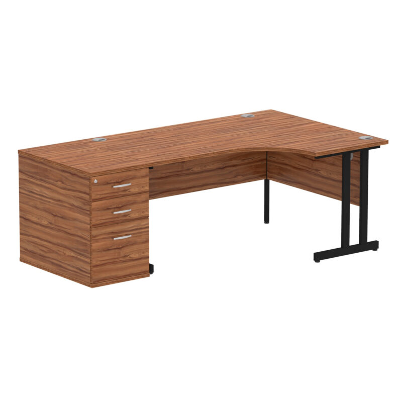 Pace 1600mm Cantilever Right Crescent Desk Workstation - Image 28