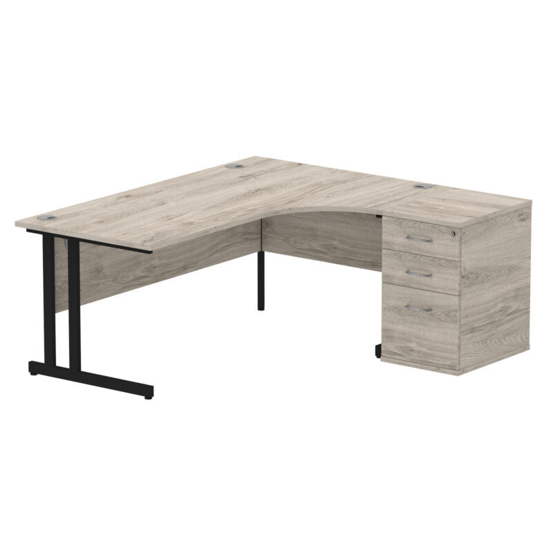 Pace 1800mm Cantilever Right Crescent Desk Workstation - Image 7