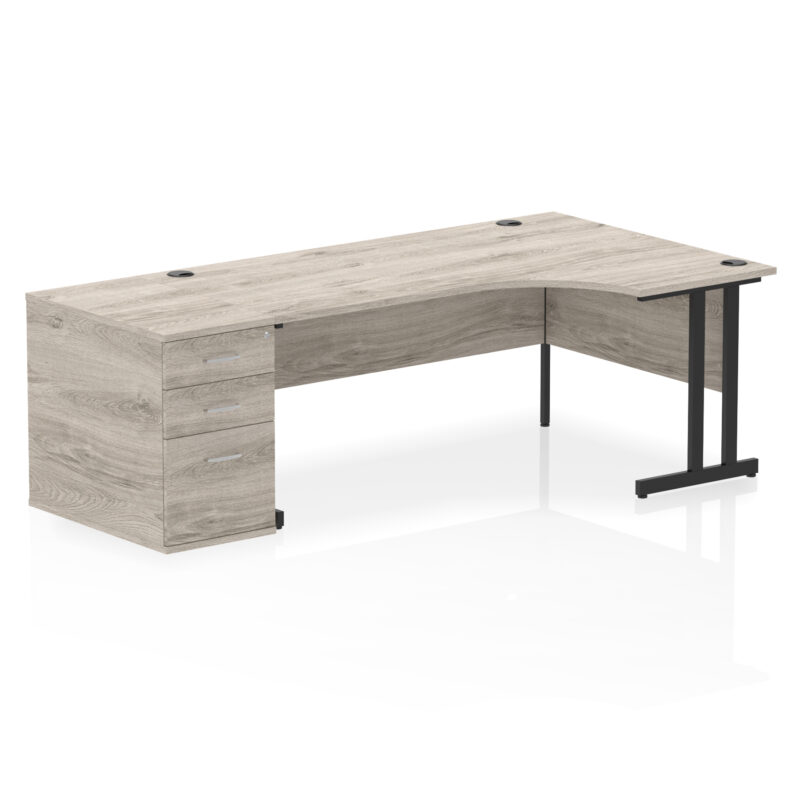 Pace 1800mm Cantilever Right Crescent Desk Workstation - Image 10