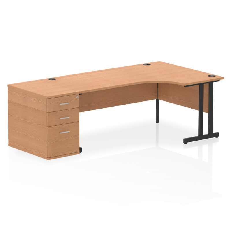 Pace 1800mm Cantilever Right Crescent Desk Workstation - Image 22
