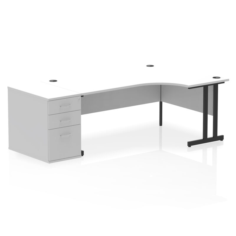 Pace 1800mm Cantilever Right Crescent Desk Workstation - Image 34